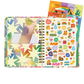 Páginas interiores de la agenda de Happimess 2026 primavera, con pegatinas y bolsillo trasero