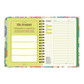 Páginas interiores de la agenda de Happimess 2026 Primavera, con hoja de planes para diciembre y planificador de gastos mensual