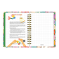 Páginas interiores de la agenda de Happimess 2026 Primavera, con vision board e instrucciones