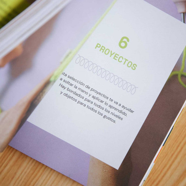 Páginas interiores del libro Punch Needle para aprender esta técnica de bordado