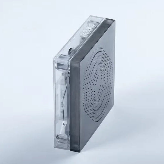 Reproductor de CD transparente de Ninm Lab con altavoz