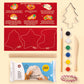 Kit DIY Adornos Navideños de Resetea con pinturas, herramientas e instrucciones.