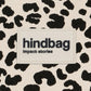 Detalle de la etiqueta de la riñonera leopardo con fondo beige de la marca francesa Hindbag