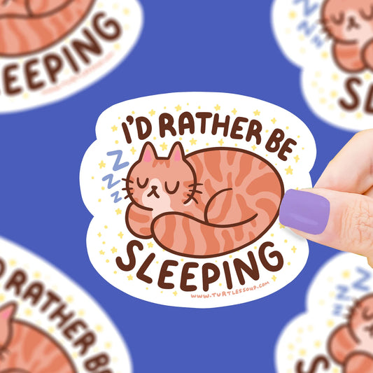 Pegatina I'd rather be sleeping de Turtle's Soup