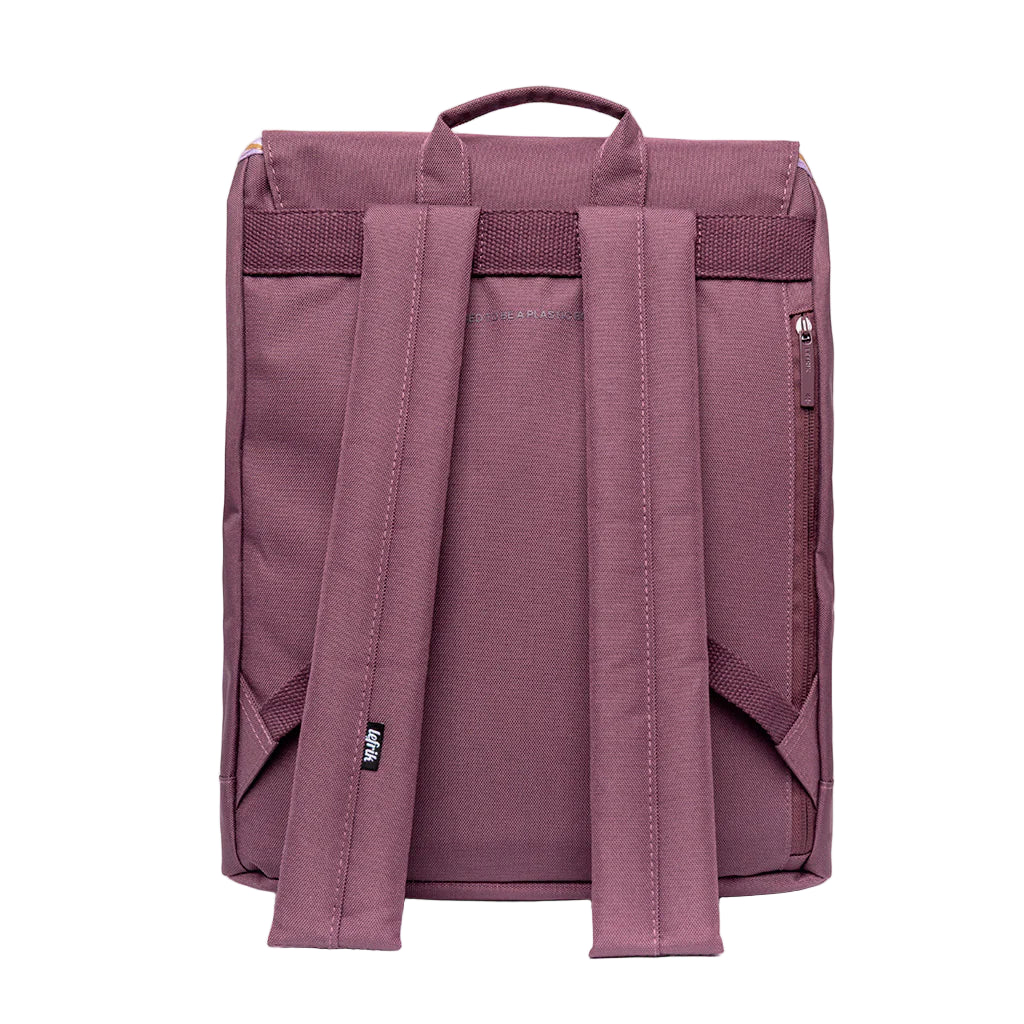 Parte de atrás de la mochila Scout color morado berenjena de la marca española Lefrik 