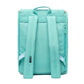 Parte de atrás de la mochila grande Scout de la marca Lefrik en color verde agua con bolsillo con cremallera