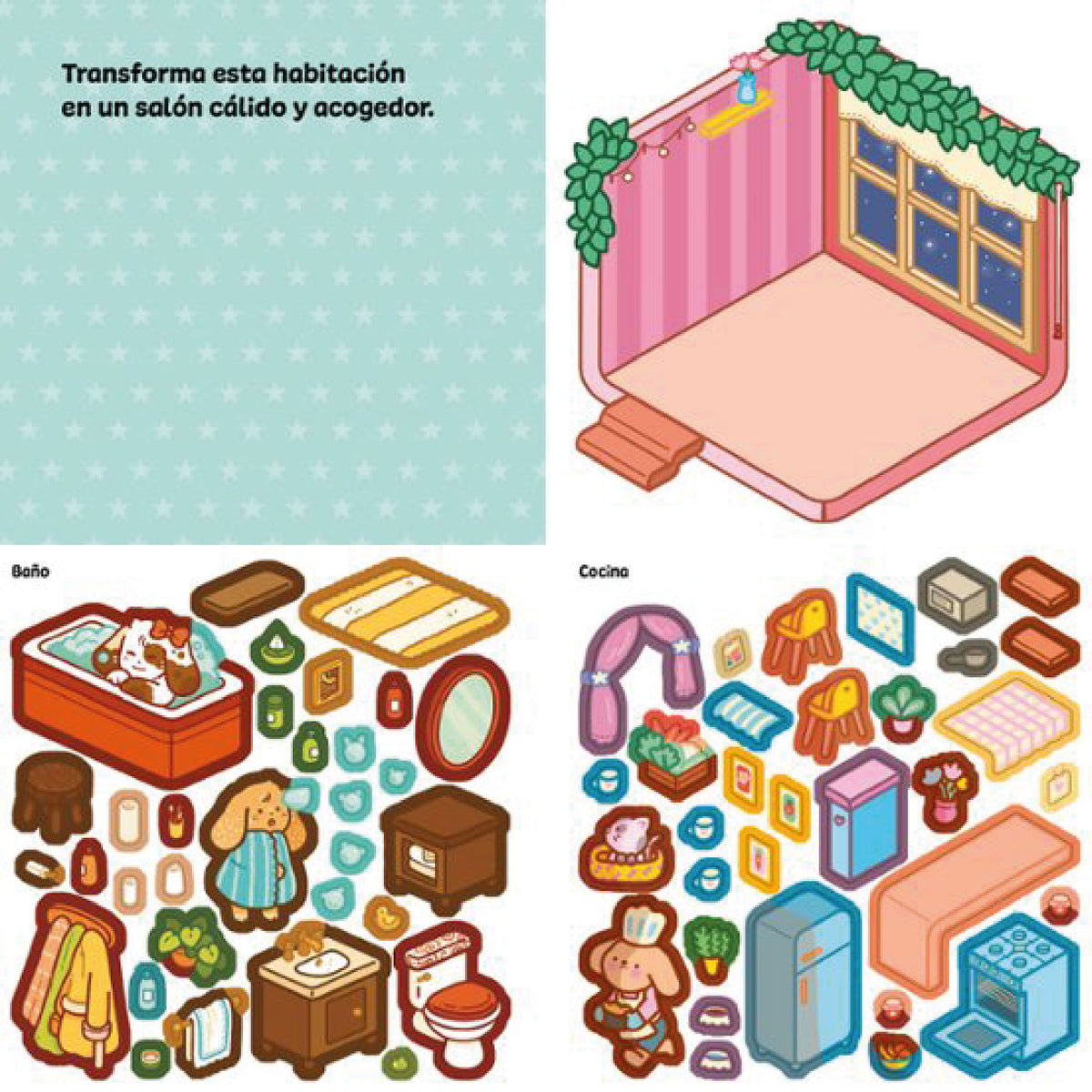 Cozy stickers Hogar, dulce hogar