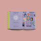 Agenda Mi Superplán 2027 Rainbow Dancer Happimess - portada cuadros multicolor con elástico amarillo