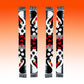 Bufanda Swan Romance de Miss Feathers extendida mostrando el estampado completo de cisnes