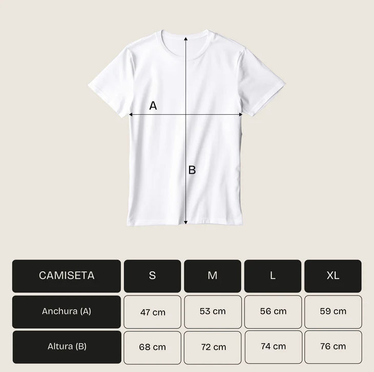 guía de tallas de la camiseta gatos libros y vino será mi destino
