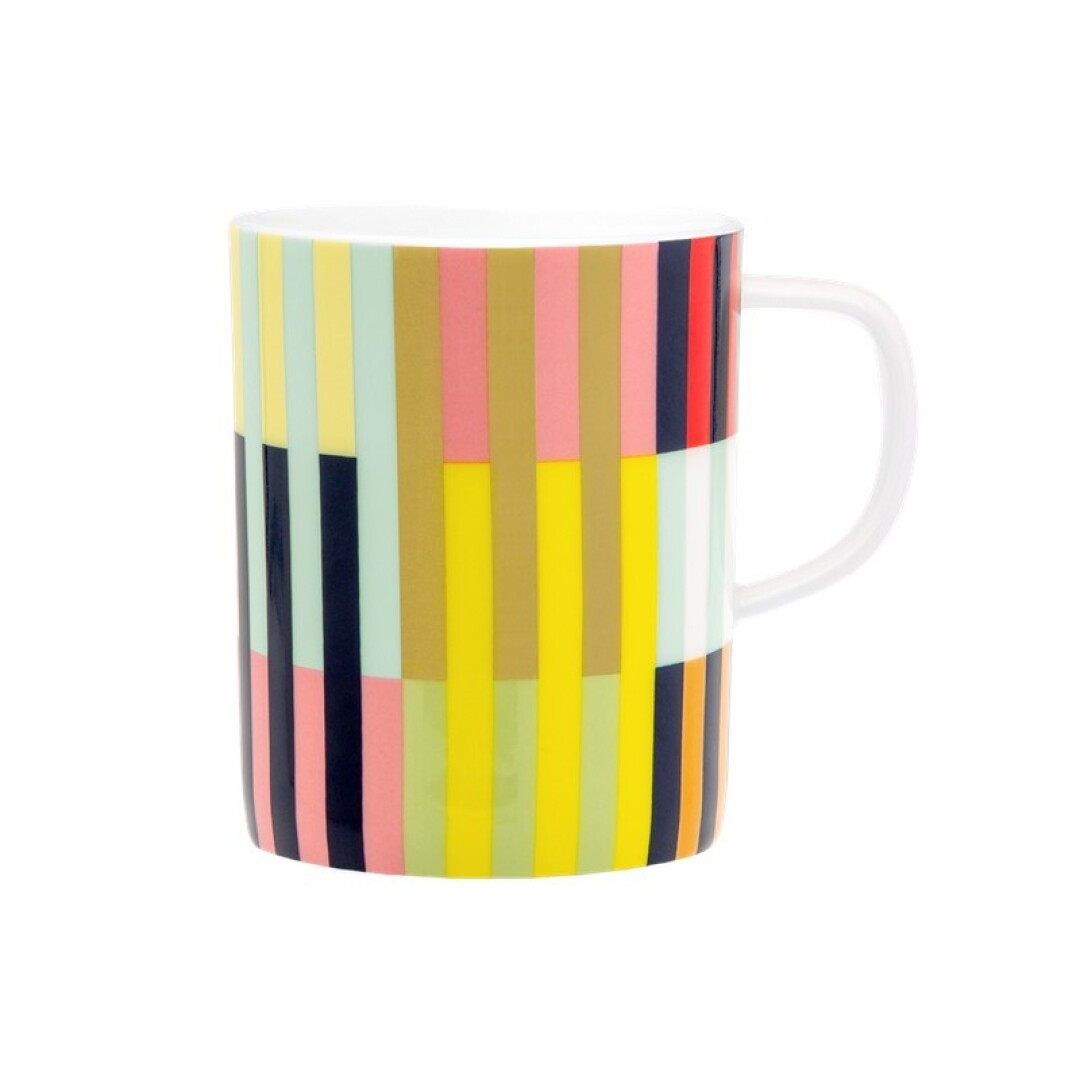 Taza de rayas de colores Havanna de la marca Remember. 