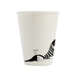 Taza blanca de una mujer durmiendo con el letrero "Battery is low"