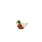 Token en forma de pato con pico naranja, cabeza verde y cuerpo marrón y blanco.