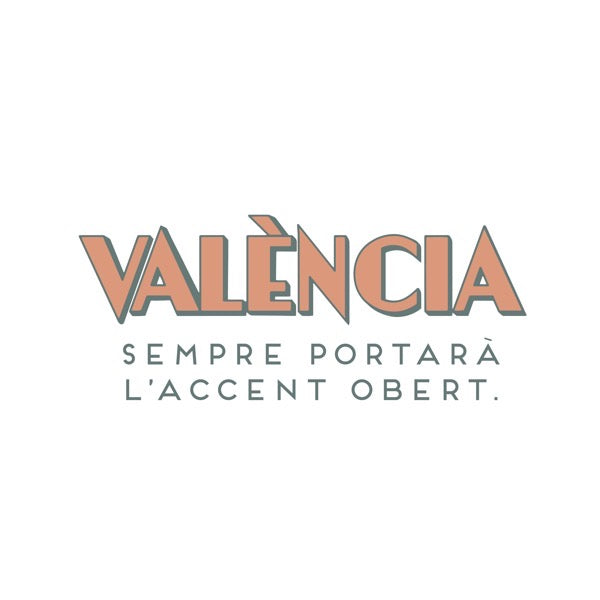 Disseny reivindicatiu de la il·lustradora Vir Palmera amb la frase en valencià amb la frase "València sempre portarà l'accent obert"