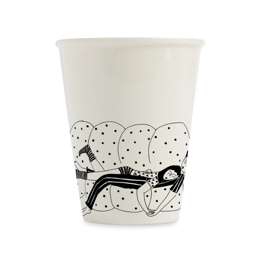 Vaso de cerámica Cancelling Plans Club de Helen B, capacidad de 220 ml, fotografía del producto