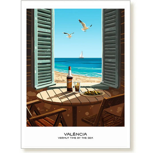 Print Vermut Time by the sea