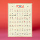 Poster con diferentes posturas de yoga