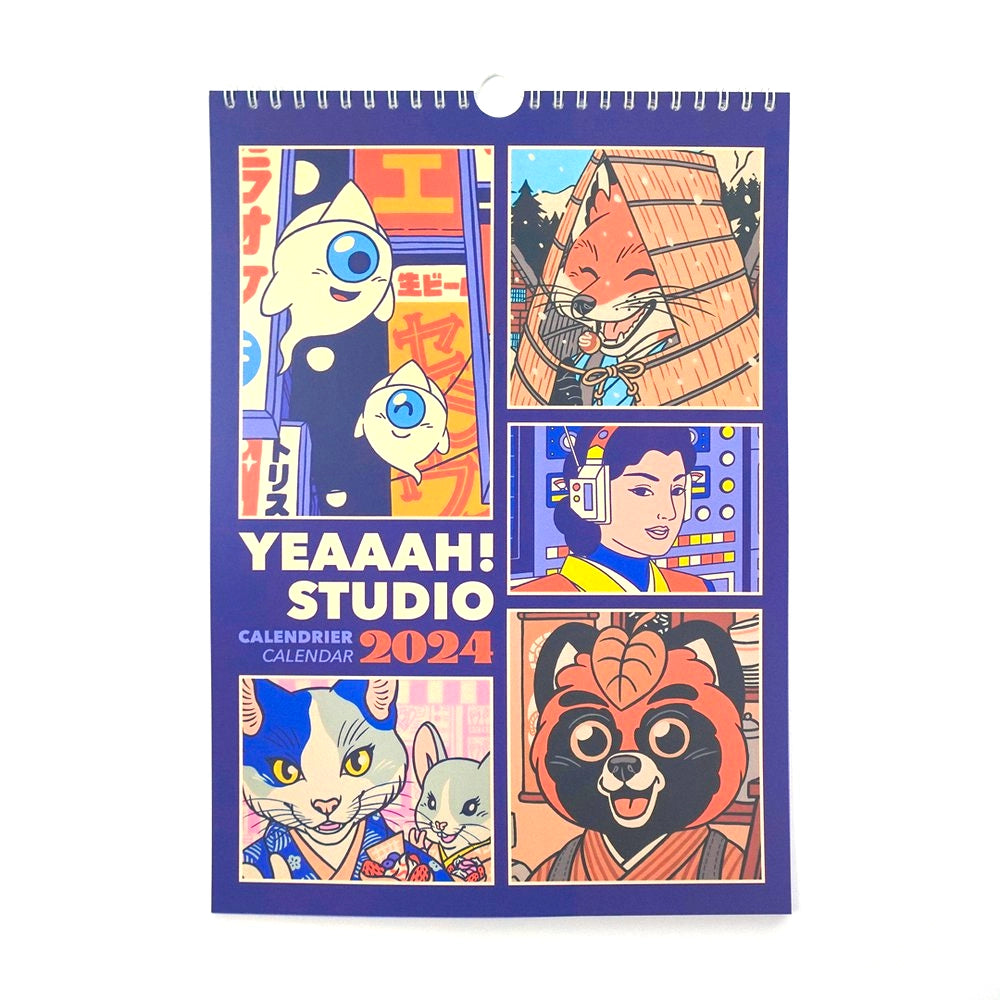 Calendario con ilustraciones de Yeaaah! Studio e inspiradas en el manga y la cultura japonesa
