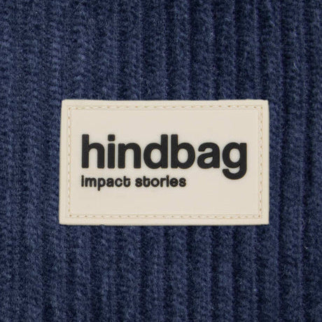 Bolsa Rosa de pana azul marino de Hindbag