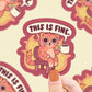 Pegatina This Is Fine de Turtle's Soup