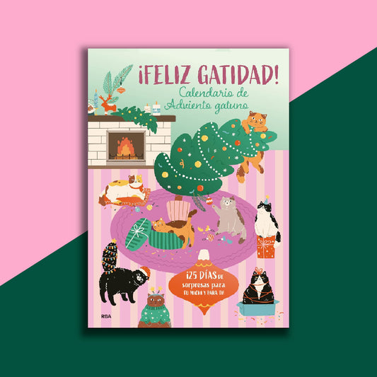 Calendario de Adviento con 25 regalitos de temática gatuna perfecto para amantes de los gatos