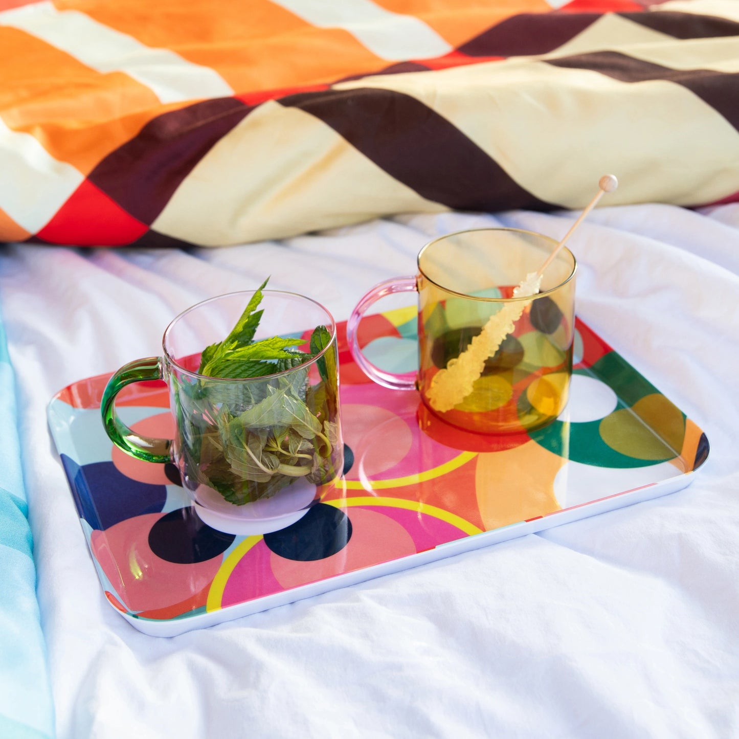 Set de 2 tazas de cristal Fred rosa y amarilla, de Remember