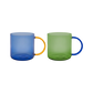 Set de 2 tazas de cristal Fred verde y azul, de Remember