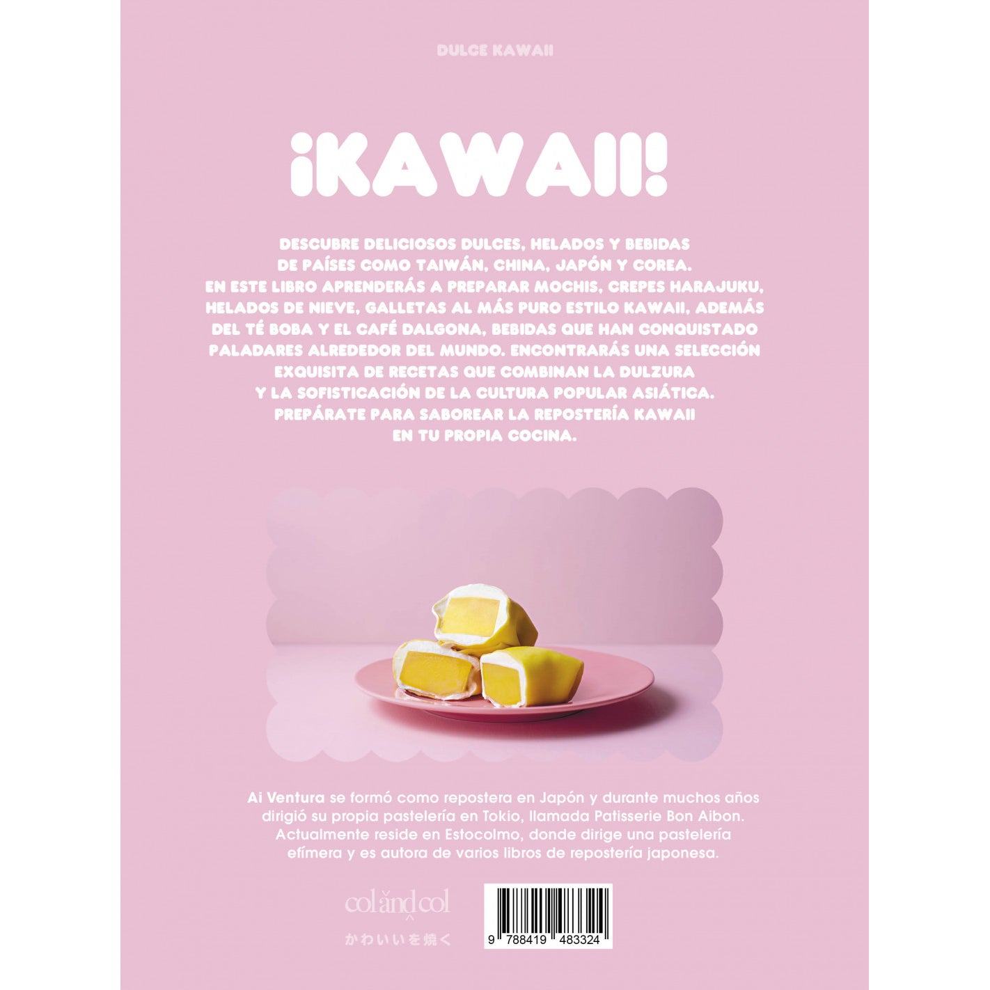 Contraportada del libro de Cocina Dulce Kawaii