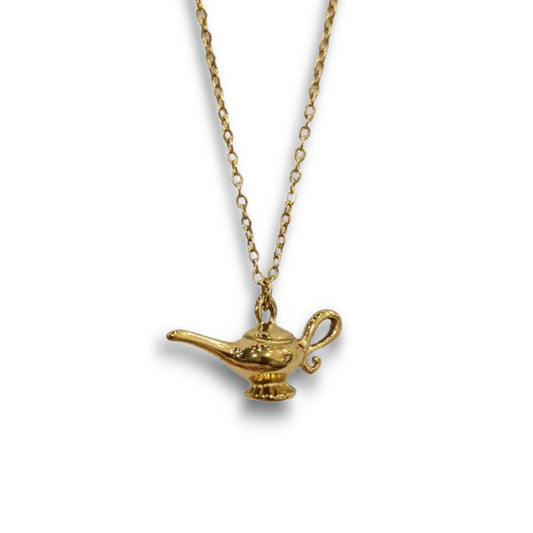 Collar Lámpara de Aladino dorado