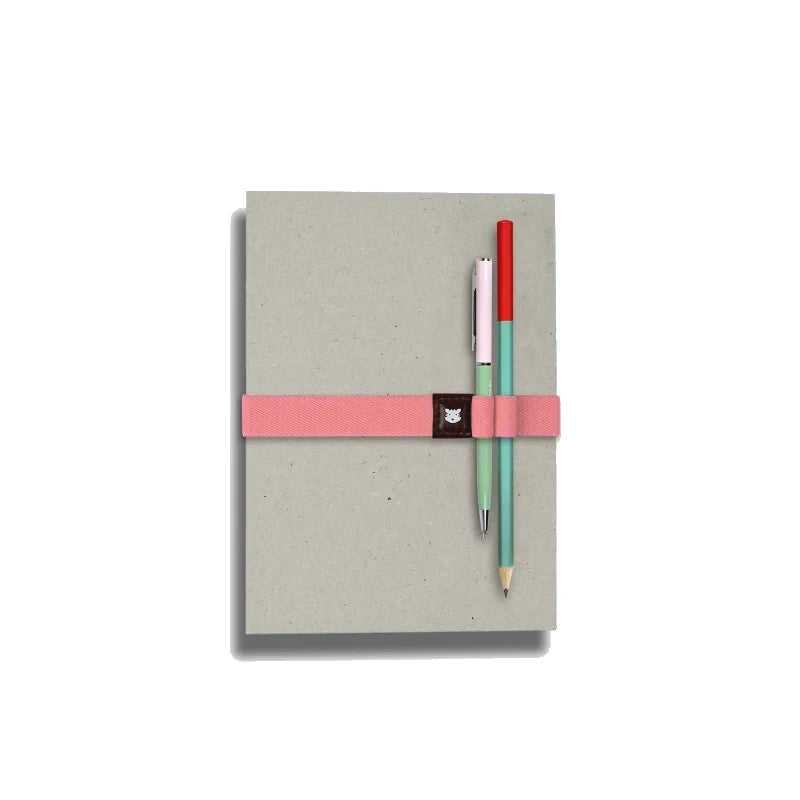 Goma elástica para cuaderno Tokio rosa con porta-bolis de Papier Tigre