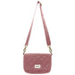 Bolso acolchado pequeño en color rosa de la marca francesa Hindbag