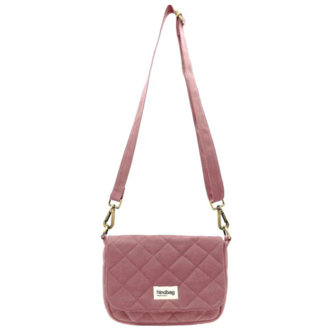 Bolso acolchado pequeño en color rosa de la marca francesa Hindbag