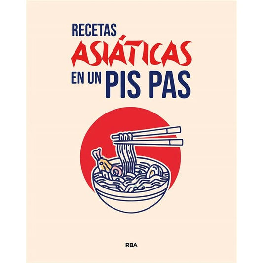 Portada del libro de cocina fácil, recetas asiáticas en un pis pás