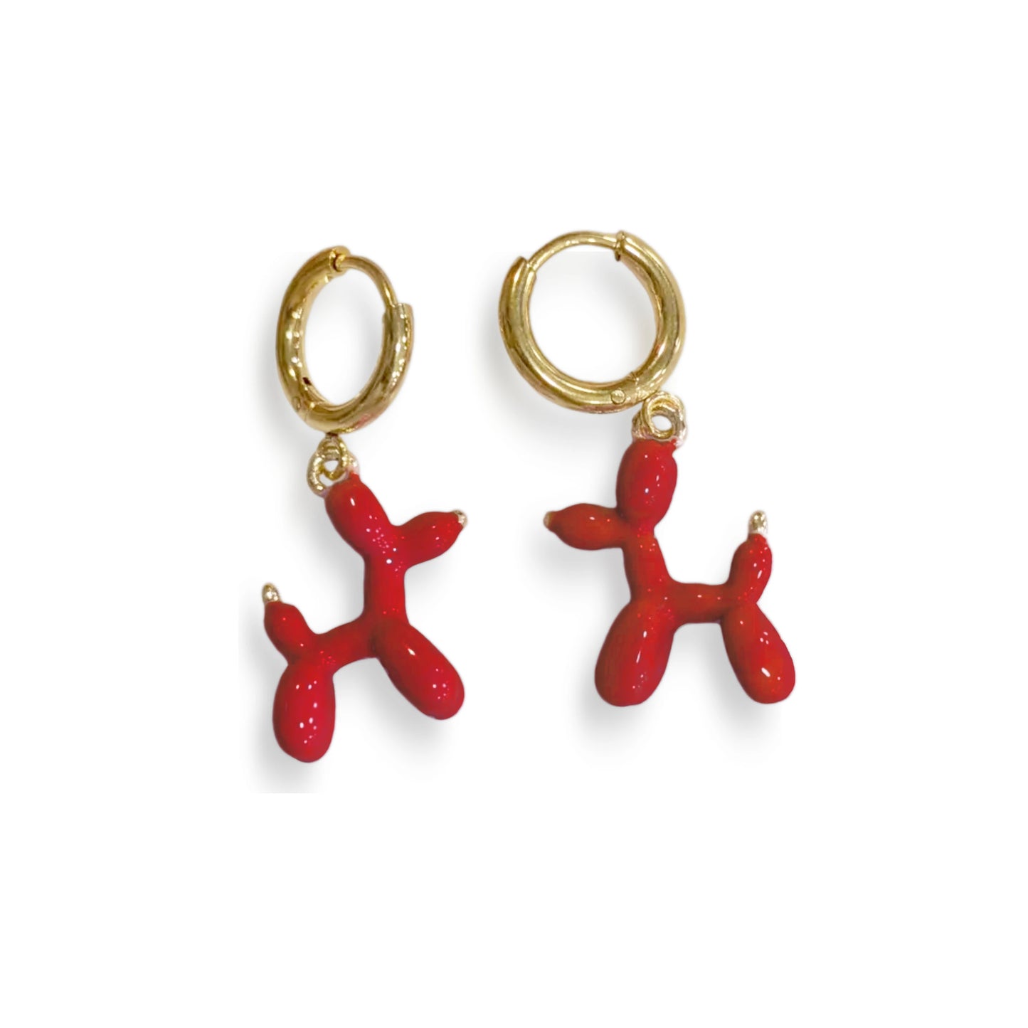Pendientes arete Perro Caniche de Globos de colores