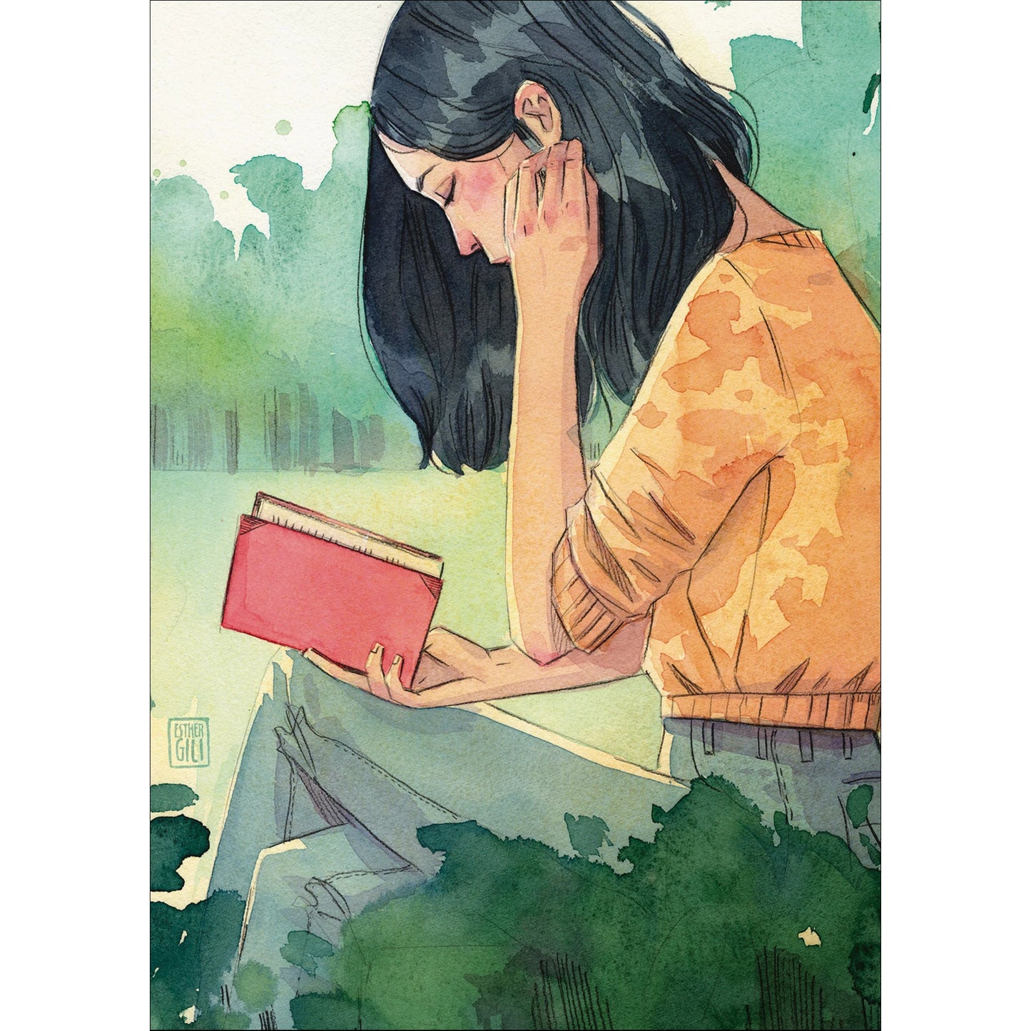 Postal Esther Gili - La Lectora