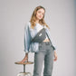 Riñonera Olivia gris vaquero - Hindbag