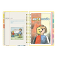 Portadilla de abril de la agenda semanal 2026 Frase Célebre de Macanudo por el ilustrador Liniers con chiste sobre Lego y Playmobil