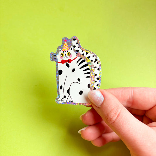 Pegatina gato de Laura Ortiz