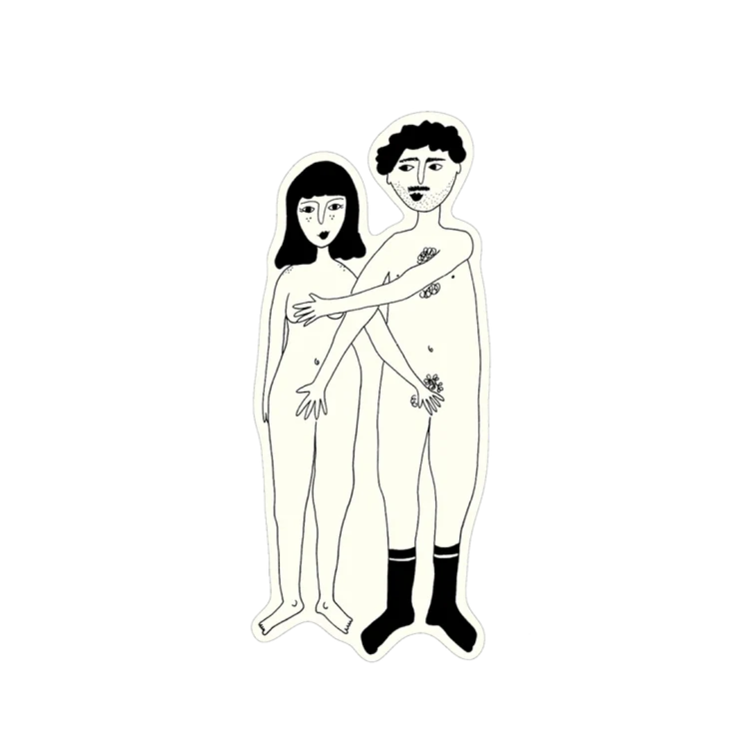 Pegatina Naked Couple Front- Helen B