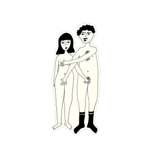 Pegatina Naked Couple Front- Helen B