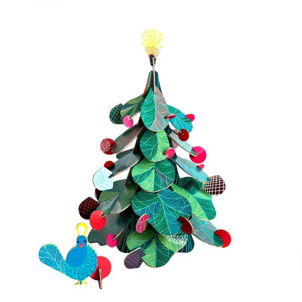 Árbol de navidad montable de cartón