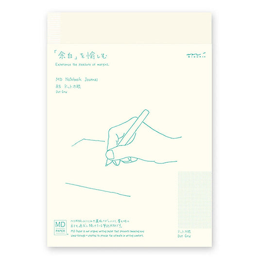 Diario de papel japonés de hojas punteadas tamaño A5 de Midori