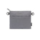 Bolso pequeño color gris sin correas hecho de plástico reciclado de la marca española Lefrik