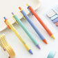 Cuatro bolígrafos de gel de colores vivos de la marca coreana Iconic