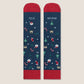 Calcetines de Feliz Navidad con estampado de motivos navideños: Papá Nöel, reno, bastones de caramelo y árbol de Navidad