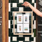Marco de madera y cristal con postales de El Cabanyal en Valencia