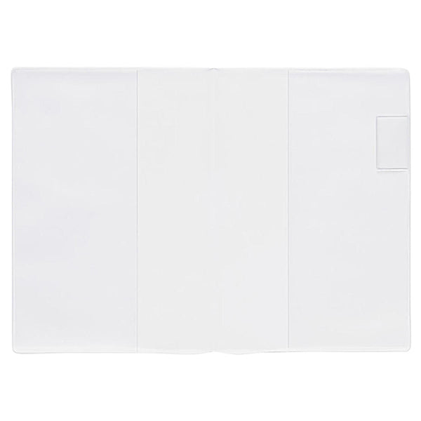 Funda protectora transparente para cuadernos MD tamaño A6 con portaplumas
