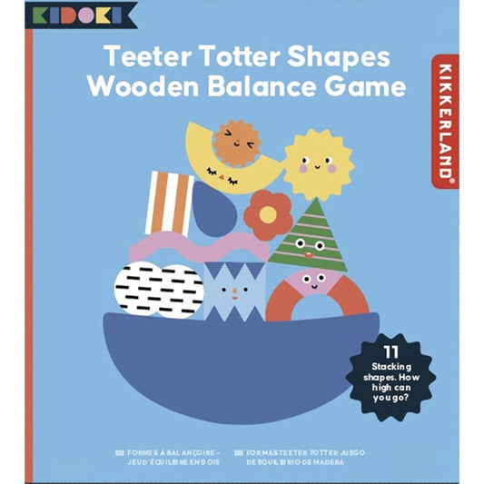 Juego de equilibrio para niños con 11 piezas de madera de distintas formas y colores