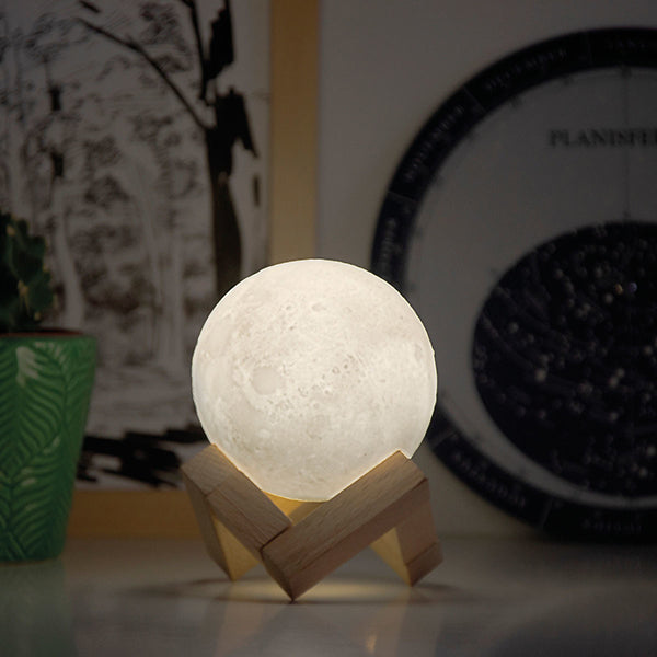 Lámpara led luna ambiente quitamiedos moon lamp regalo