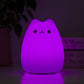 Lámpara gato minino luz noche quitamiedos color led ambiente gatito cute adorable